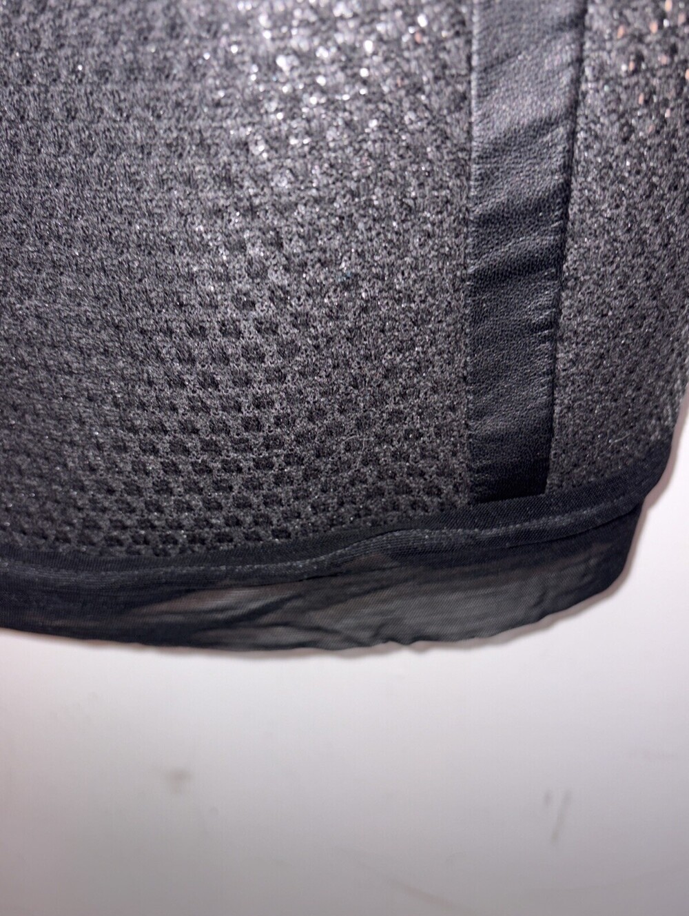 Milly Black Lambskin Trim With‎ Faux Metallic Fabric Size 8 Made In USA - Picture 2 of 16